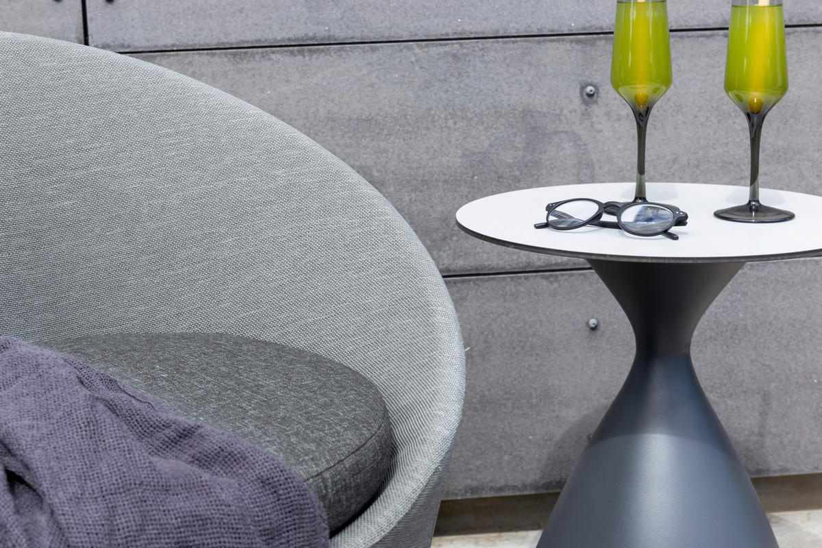 GARTENSET Aluminium  - Grau, KONVENTIONELL, Textil/Metall - Gardenson