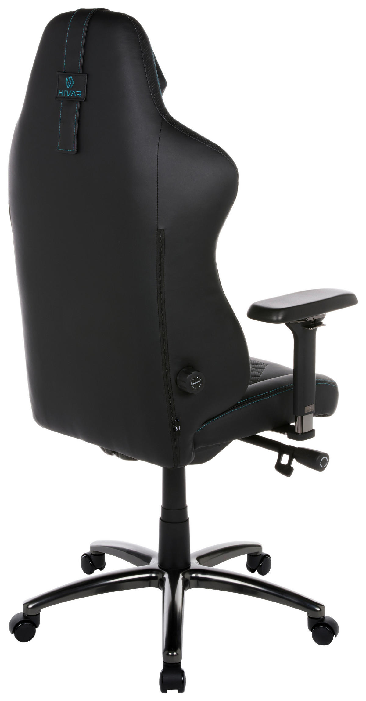 ORBICAL Onyx Obsidian Schwarz, Pastellblau, Schwarz Hochglanz Metall, Textil   - Schwarz Hochglanz/Pastellblau, LIFESTYLE, Textil/Metall (79/142/77cm) - HIVAR