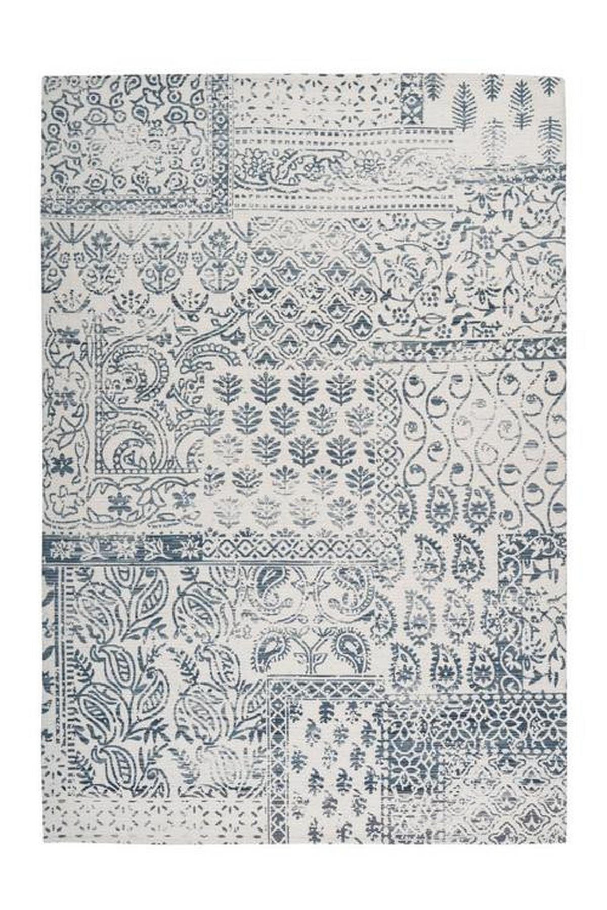 VONKAJŠÍ KOBEREC, 80/150 cm, krémová, tmavomodrá - krémová/tmavomodrá, Lifestyle, textil/plast (80/150cm)