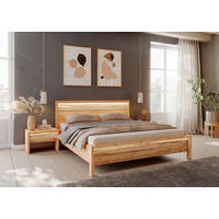 BETT  in Naturfarben, Kernbuche  - Naturfarben/Kernbuche, MODERN, Holz (186/101/212cm) - MID.YOU