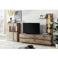 WOHNWAND  in Anthrazit, Eichefarben  300/181/50 cm  - Eichefarben/Anthrazit, KONVENTIONELL, Glas/Holzwerkstoff (300/181/50cm) - Cantus