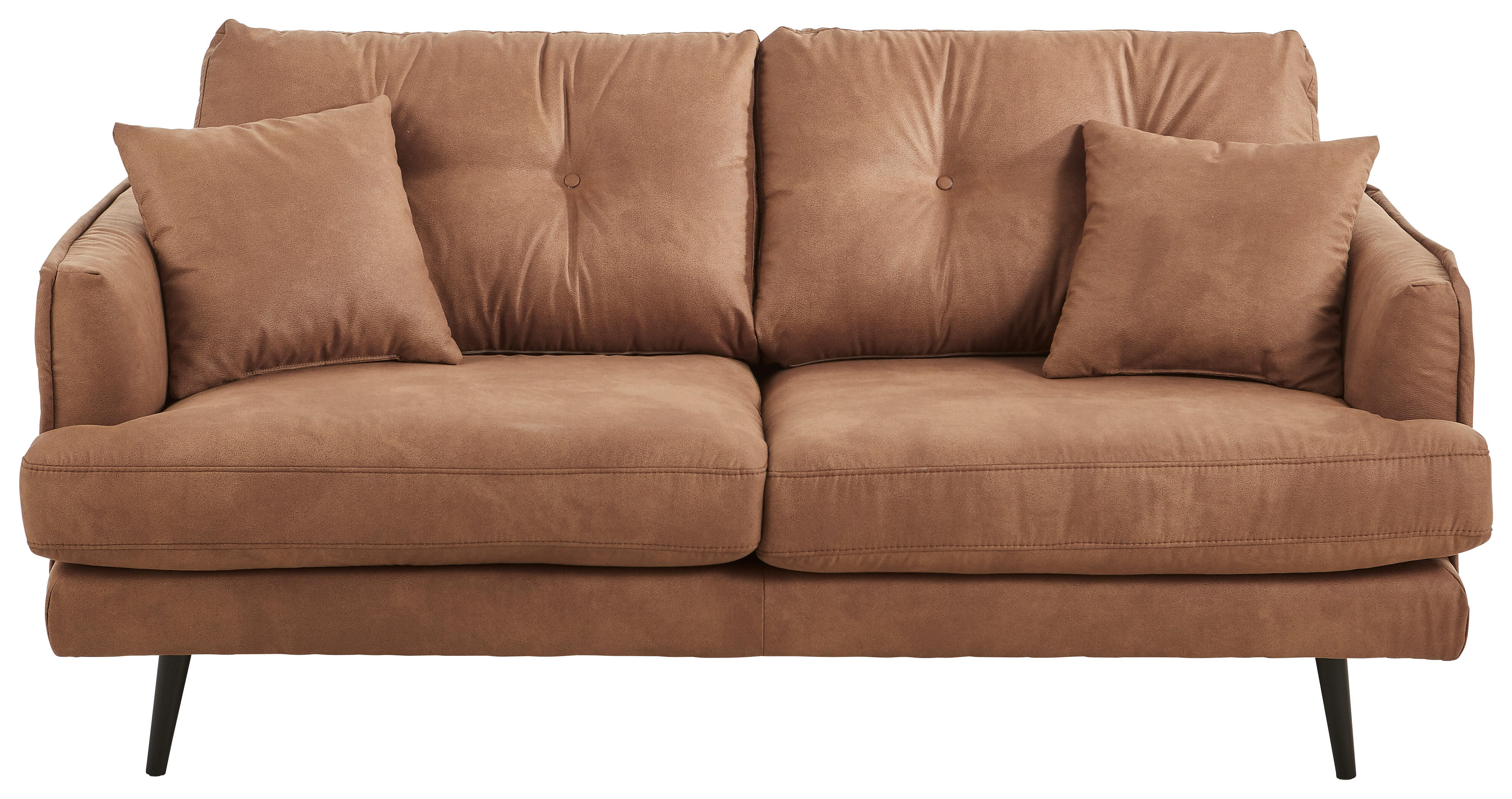 CARRYHOME Zweisitzer-Sofa + Kissen in Braun finden