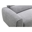 ECKSOFA in Mikrofaser Hellgrau  256/172 cm  - Hellgrau/Schwarz, Design, Textil/Metall (256/172cm) - Carryhome