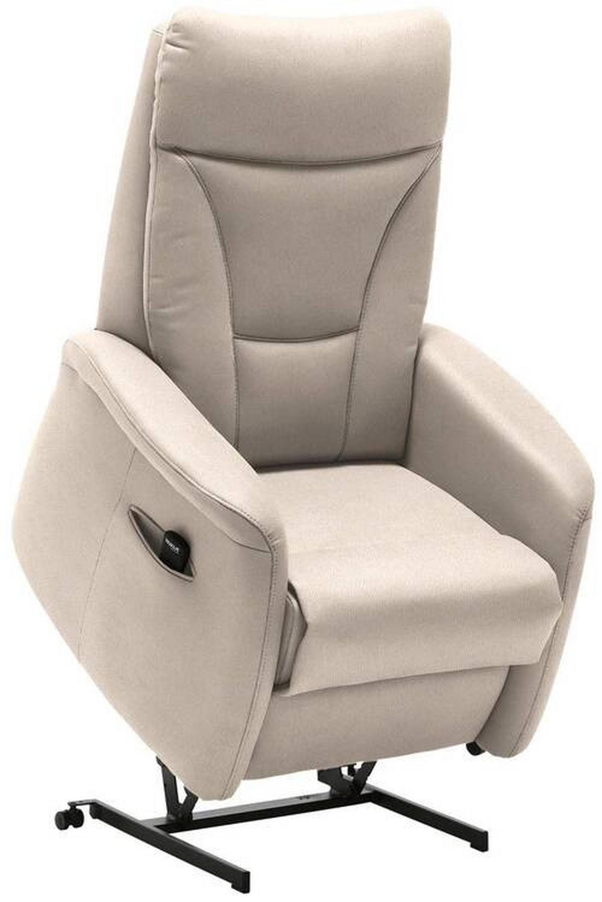 FERNSEHSESSEL  mit Relaxfunktion, Aufstehhilfe Mikrofaser Naturfarben  - Schwarz/Naturfarben, KONVENTIONELL, Textil (78/108/90cm) - Hukla