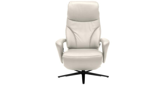 RELAXSESSEL in Leder Creme  - Creme/Schwarz, Design, Leder/Metall (75/106/88cm) - Dieter Knoll