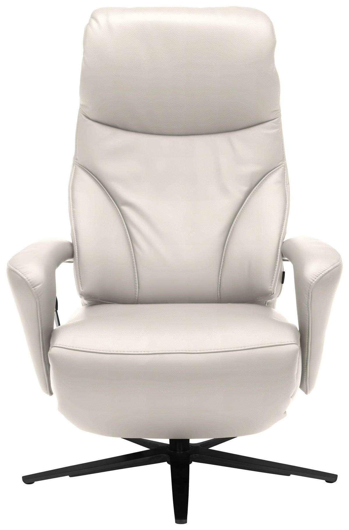 RELAXSESSEL in Leder Creme  - Creme/Schwarz, Design, Leder/Metall (75/106/88cm) - Dieter Knoll