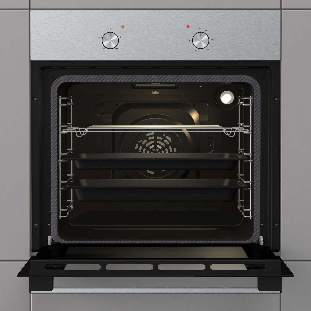 EINBAUBACKOFEN BO671703AX  - Edelstahlfarben, Trend, Metall (59,5/59,5/53cm) - Gorenje