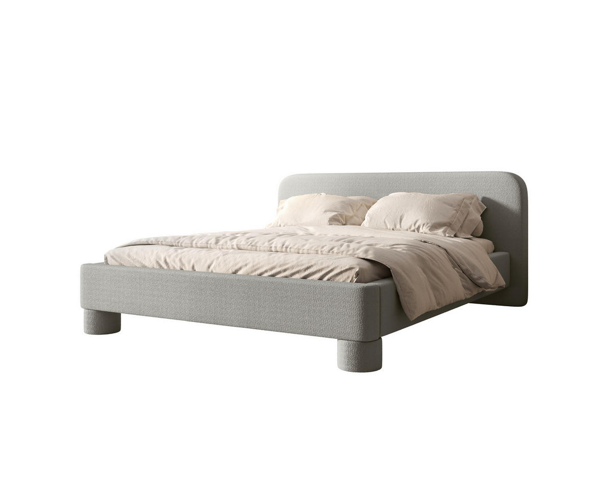 POLSTERBETT 160/200 cm,  in Grau, Lattenrost, Bettkasten,  - Schwarz/Grau, MODERN, Textil/Metall (160/200cm) - MID.YOU