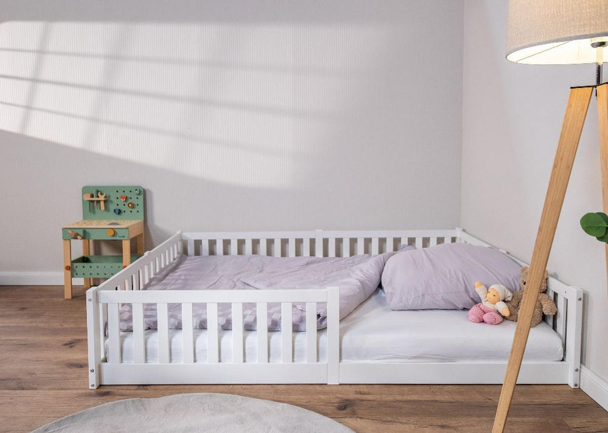 HAUSBETT  - Weiß, Basics, Holz (140/200/161cm) - tiSsi