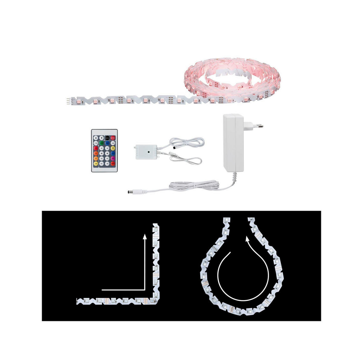 LED-STRIP 500/1,3/0,2 cm  FLEX  - Weiß, Design, Kunststoff (500/1,3/0,2cm) - Paulmann