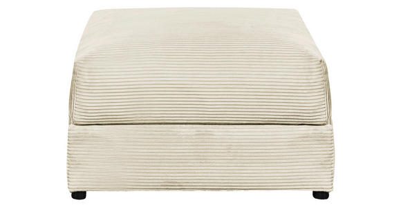 HOCKER Cord Creme - Creme/Schwarz, KONVENTIONELL, Kunststoff/Textil (87/53/87cm) - Carryhome