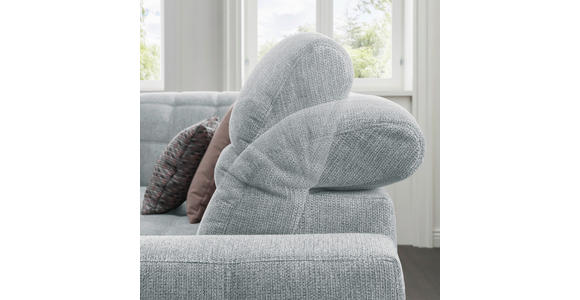 ECKSOFA in Webstoff Hellgrau  216/302 cm  - Hellgrau/Schwarz, Design, Holz/Textil (216/302cm) - Xora