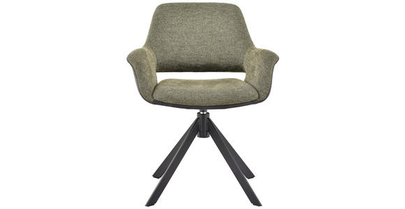 ARMLEHNSTUHL in Eisen Mikrofaser, Leinenoptik - Dunkelgrau/Schwarz, Design, Textil/Metall (66/83,5/62,5cm) - Novel