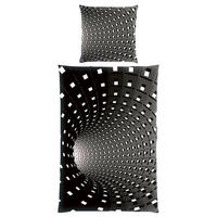 JUGENDBETTWÄSCHE Renforcé 135/200 cm  - Schwarz/Weiß, Trend, Textil (135/200cm) - Herding
