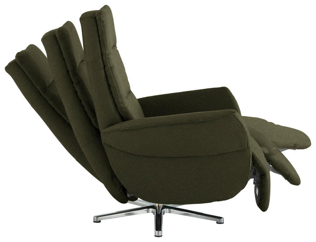 RELAXSESSEL Textil Grün  - Chromfarben/Grün, Design, Textil/Metall (78/113/83cm) - Beldomo Speed