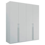 DREHTÜRENSCHRANK  in Grau  - Grau, Trend, Holzwerkstoff/Metall (201/235/60cm) - Novel