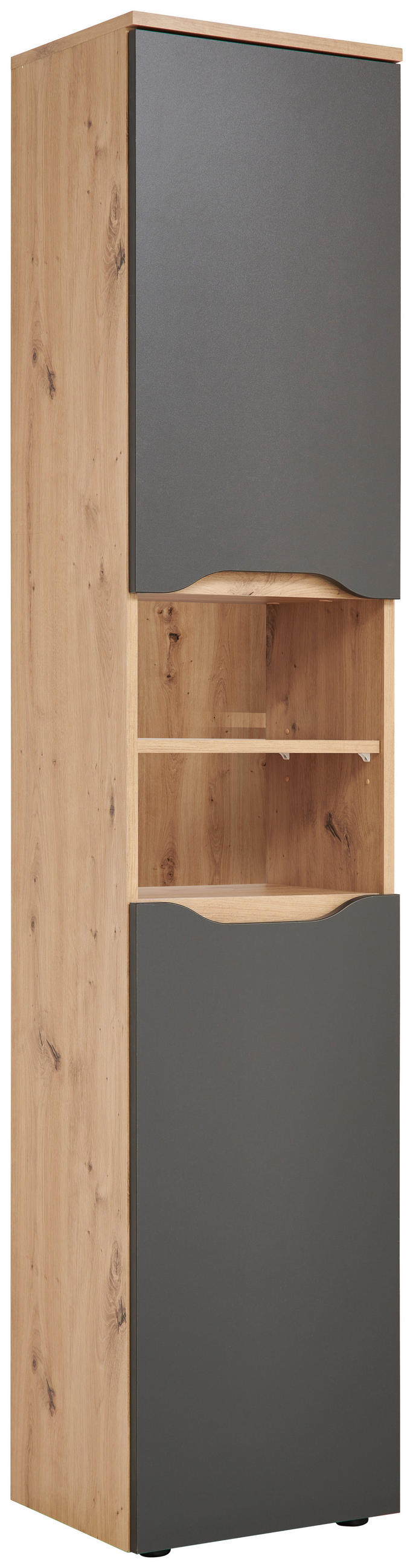 HOCHSCHRANK 40/190/32 cm  - Anthrazit/Schwarz, MODERN, Holzwerkstoff/Kunststoff (40/190/32cm) - P & B
