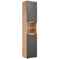 HOCHSCHRANK 40/190/32 cm  - Anthrazit/Schwarz, MODERN, Holzwerkstoff/Kunststoff (40/190/32cm) - P & B