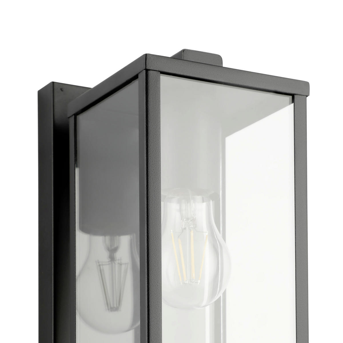 VONKAJŠIE NÁSTENNÉ SVIETIDLO, 16,5/12/27 cm  - číra/čierna, Konventionell, kov/sklo (16,5/12/27cm) - Eglo