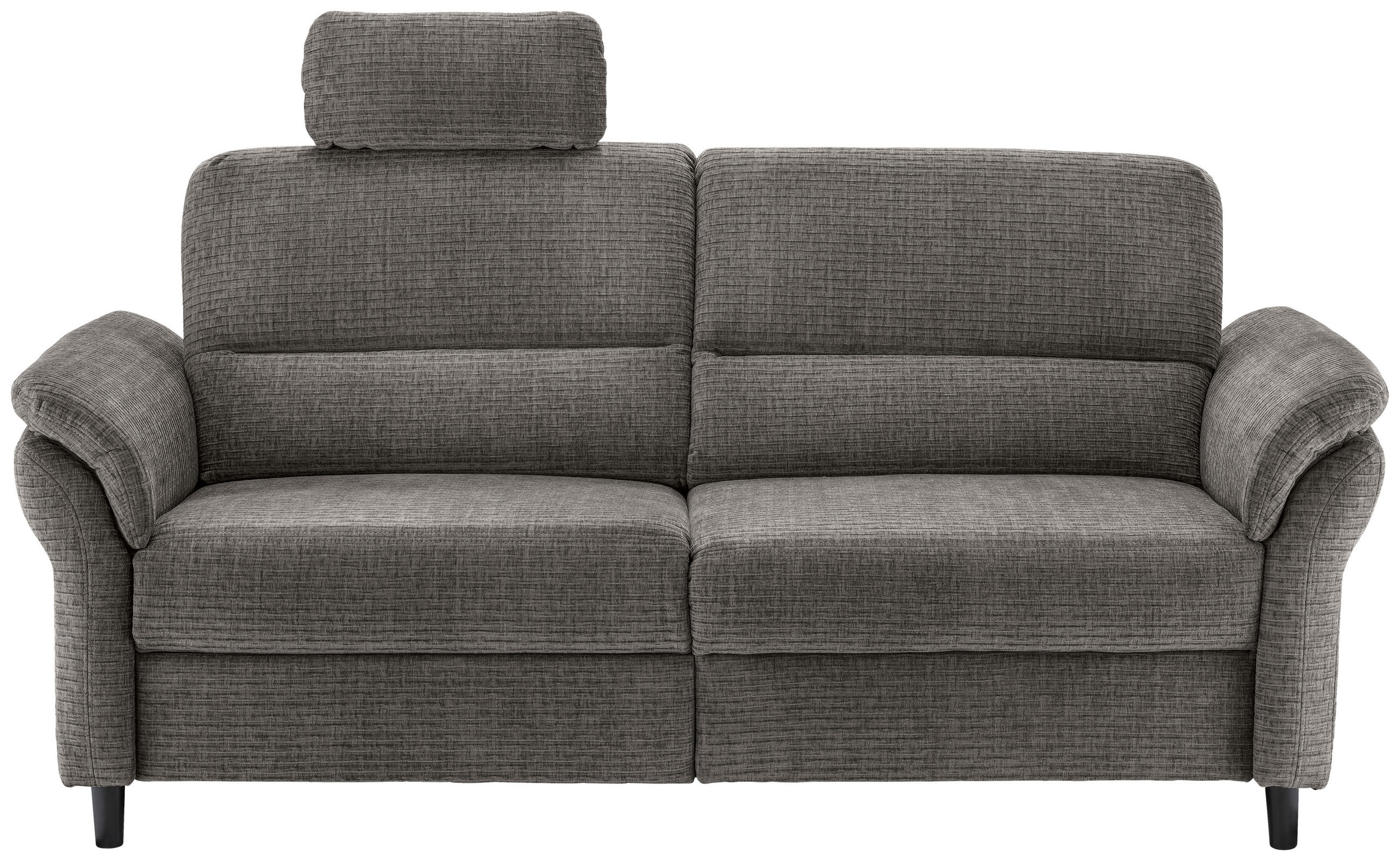 3-SITZER-SOFA Mikrofaser Graubraun  - Graubraun/Schwarz, MODERN, Holz/Textil (192/90/89cm) - Livetastic