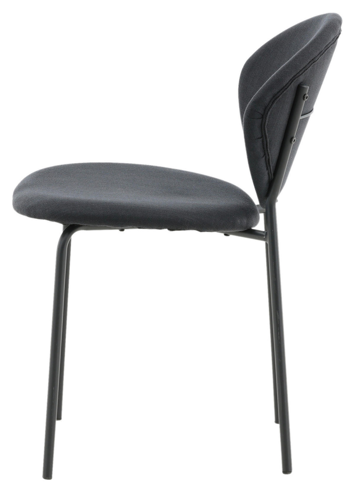 STOLSET 2 styck stål  - svart, Design, metall/textil (46/80/62cm) - Livetastic
