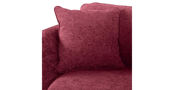 2-SITZER-SOFA in Chenille Bordeaux - Bordeaux/Schwarz, KONVENTIONELL, Textil/Metall (190/70/98cm) - Carryhome