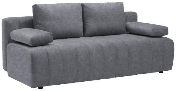 SCHLAFSOFA in Flachgewebe Grau  - Schwarz/Grau, MODERN, Kunststoff/Textil (194/78-87/92cm) - Xora