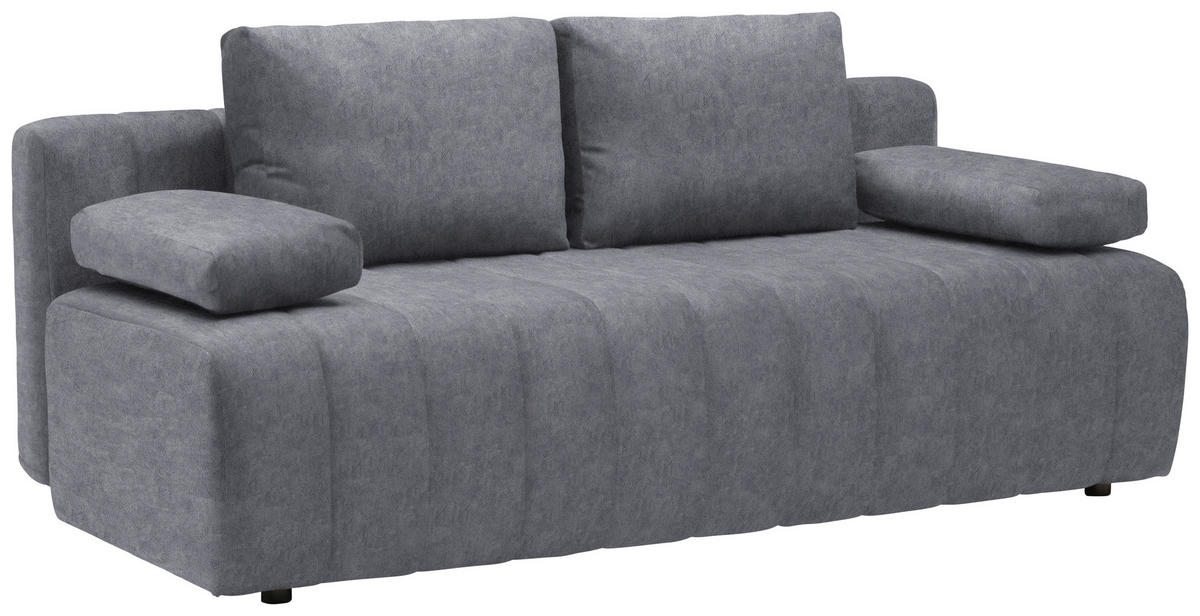 KANAPÉÁGY textil szürke  - fekete/szürke, Modern, műanyag/textil (194/78-87/92cm) - Xora