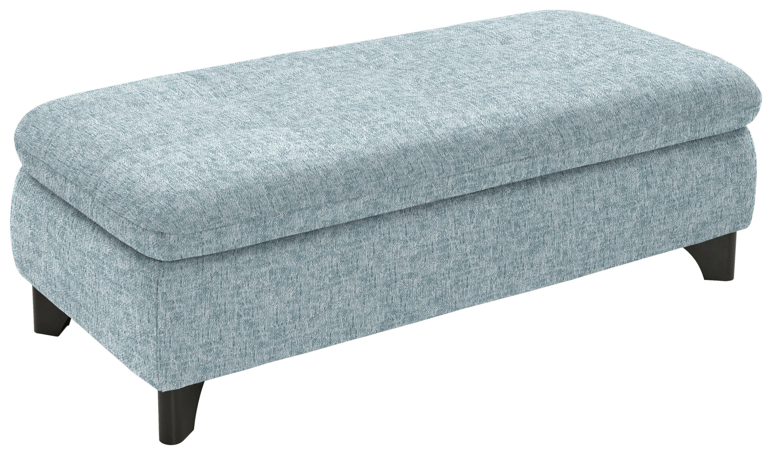 HOCKER in Textil Pastellblau  - Pastellblau/Schwarz, KONVENTIONELL, Textil/Metall (60/45/60cm) - Carryhome