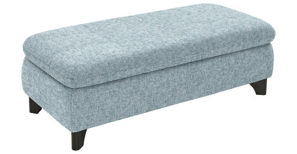 HOCKER in Textil Pastellblau  - Pastellblau/Schwarz, KONVENTIONELL, Textil/Metall (60/45/60cm) - Carryhome