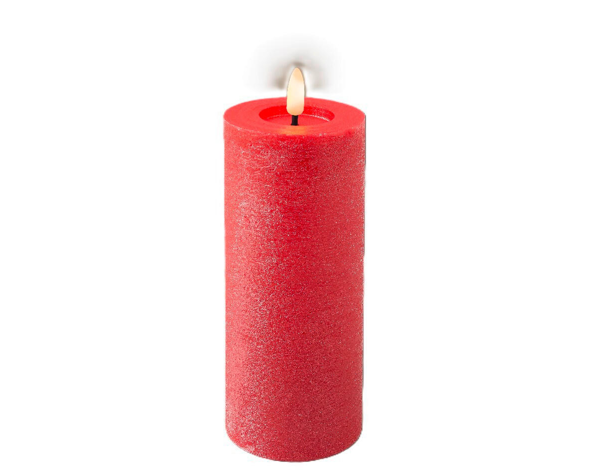 LUMÂNARE LED 7/19 cm  - roșu, Basics, plastic/parafină (7/19cm) - Ambia Home