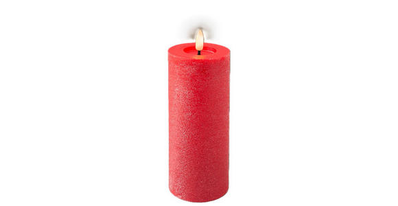 LED-KERZE 7/19 cm - Rot, Basics, Kunststoff/Paraffin (7/19cm) - Ambia Home