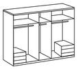 DREHTÜRENSCHRANK 250/216/58 cm 5-türig  - Chromfarben/Eichefarben, MODERN, Holzwerkstoff/Metall (250/216/58cm) - MID.YOU