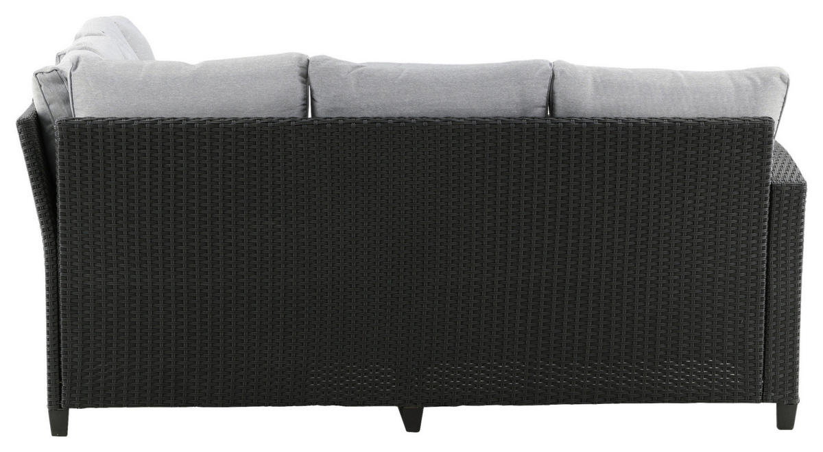 DINING-LOUNGESET  - Schwarz, KONVENTIONELL, Kunststoff (173/227cm) - Gardenson
