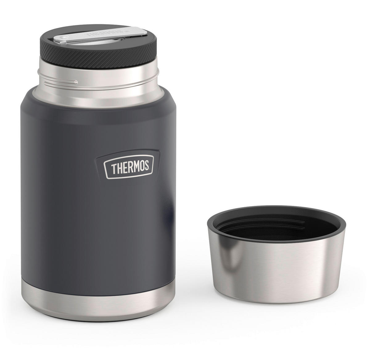 ISOLIERSPEISEGEFÄSS ICON 0,71 L  - Dunkelgrau, Basics, Metall (0,71l) - Thermos