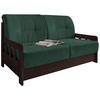 SCHLAFSOFA Cord Nussbaumfarben, Dunkelgrün  - Dunkelgrün/Nussbaumfarben, MODERN, Textil (154/88/90cm) - Livetastic
