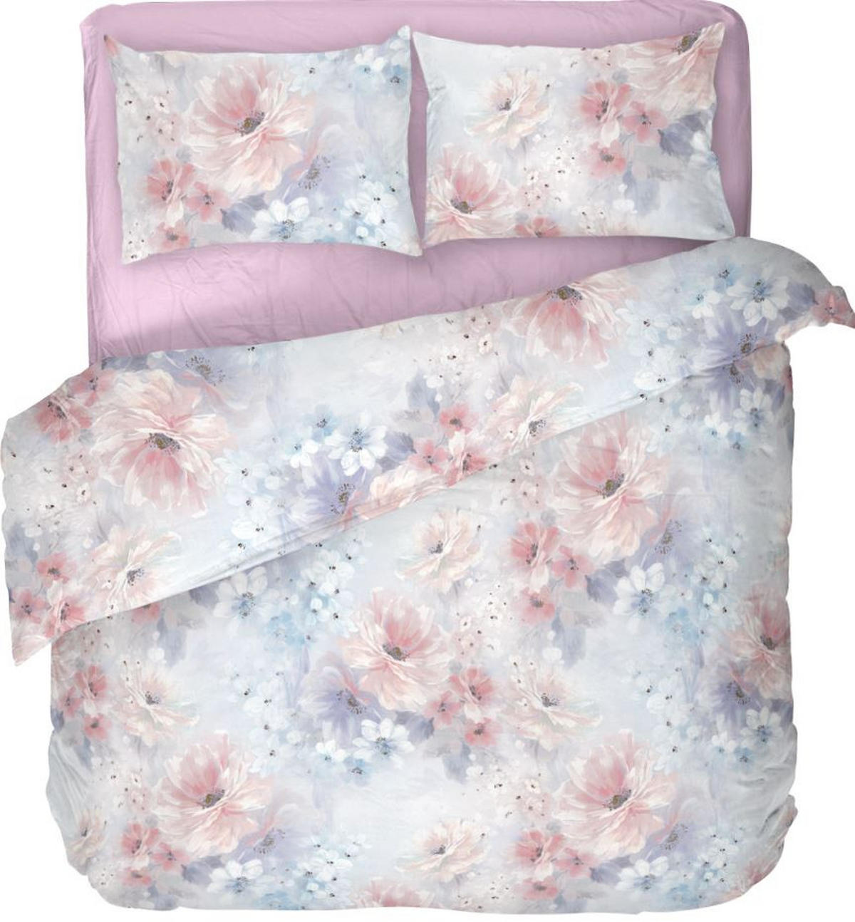 LENJERIE DE PAT 200/220 cm  - lila/roz aprins, Basics, textil (200/220cm)