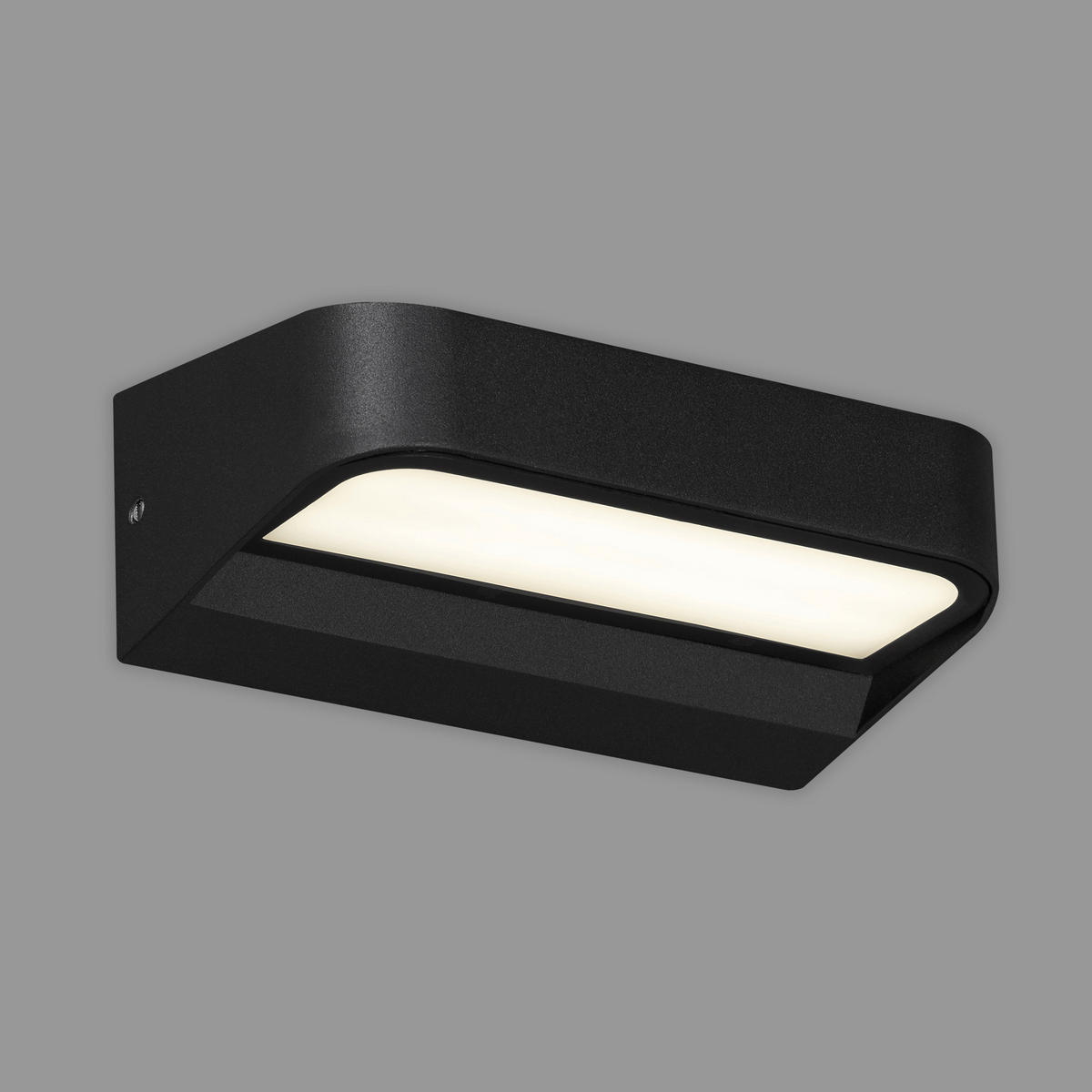 KÜLTÉRI FALILÁMPA - fekete, Basics, műanyag/fém (14,2/8,3/5,2cm)