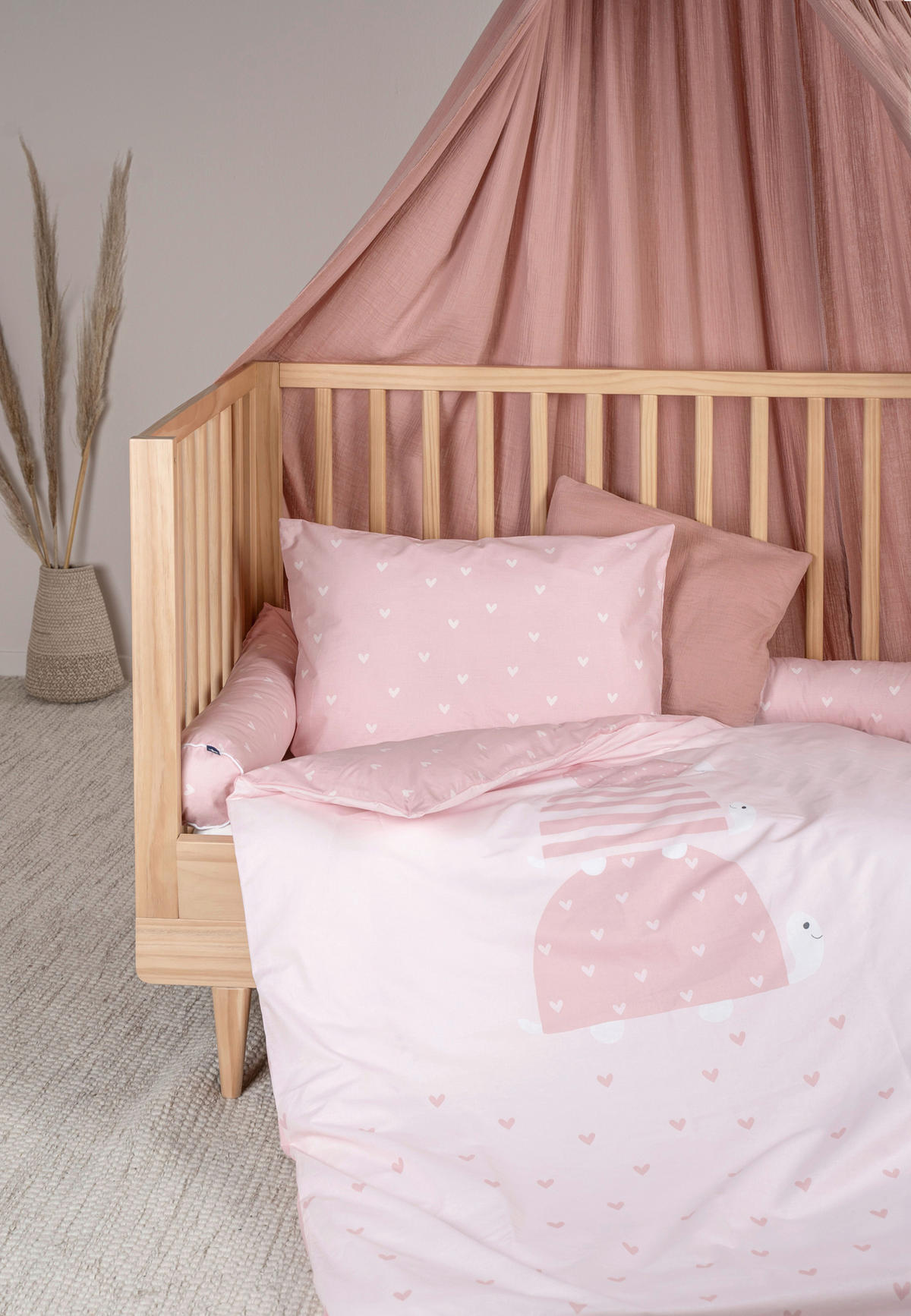KINDERBETTWÄSCHESET 100/135 cm  - Altrosa, Basics, Textil (100/135cm) - Avelia