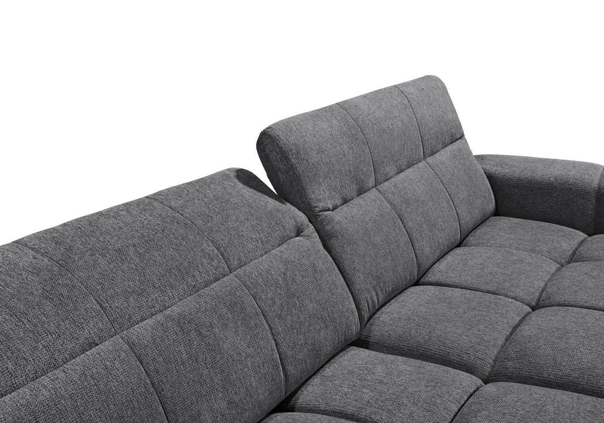ECKSOFA HUNTER Anthrazit Mikrofaser  - Anthrazit/Schwarz, Basics, Kunststoff/Textil (297/170cm) - Livetastic