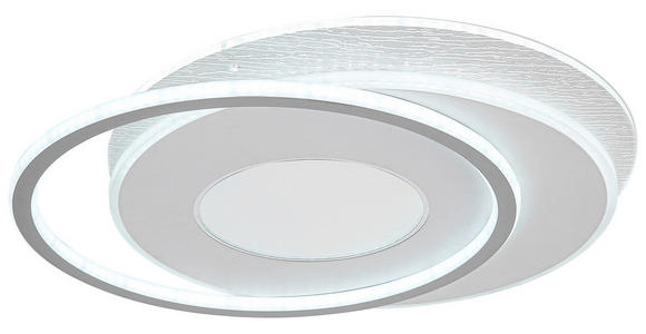 DECKENLEUCHTE    44/48/5 cm  - Chromfarben/Alufarben, Trend, Kunststoff/Metall (44/48/5cm) - Novel