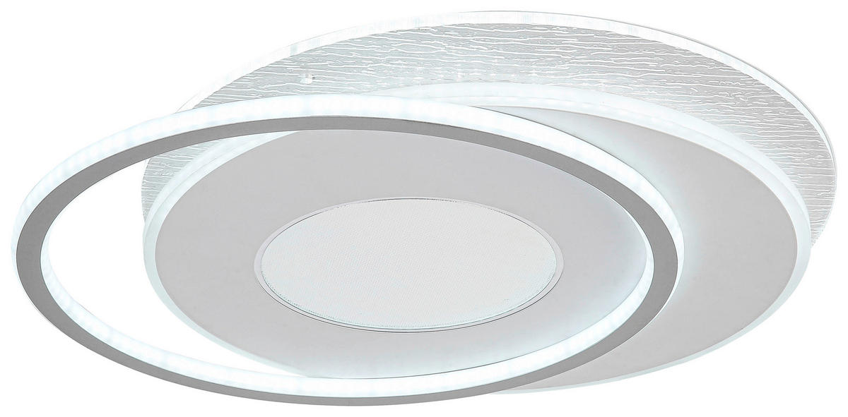 DECKENLEUCHTE 44/48/5 cm   - Chromfarben/Alufarben, Trend, Kunststoff/Metall (44/48/5cm) - Novel