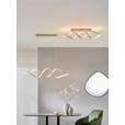 LED-HÄNGELEUCHTE 100/22/120 cm  - Sandfarben, Design, Kunststoff/Metall (100/22/120cm) - Novel