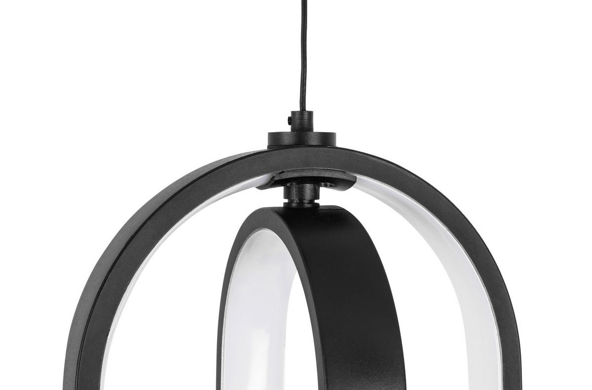 ZÁVESNÉ LED SVIETIDLO, 21/200 cm  - čierna, Design, kov/plast (21/200cm) - Novel