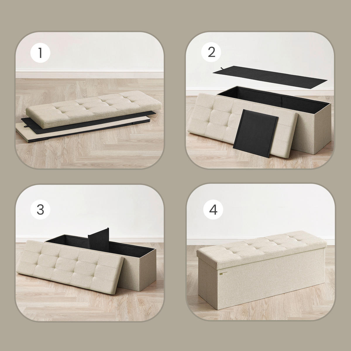 SITZBOX  - Creme, Trend, Textil (110/38/38cm) - Boxxx