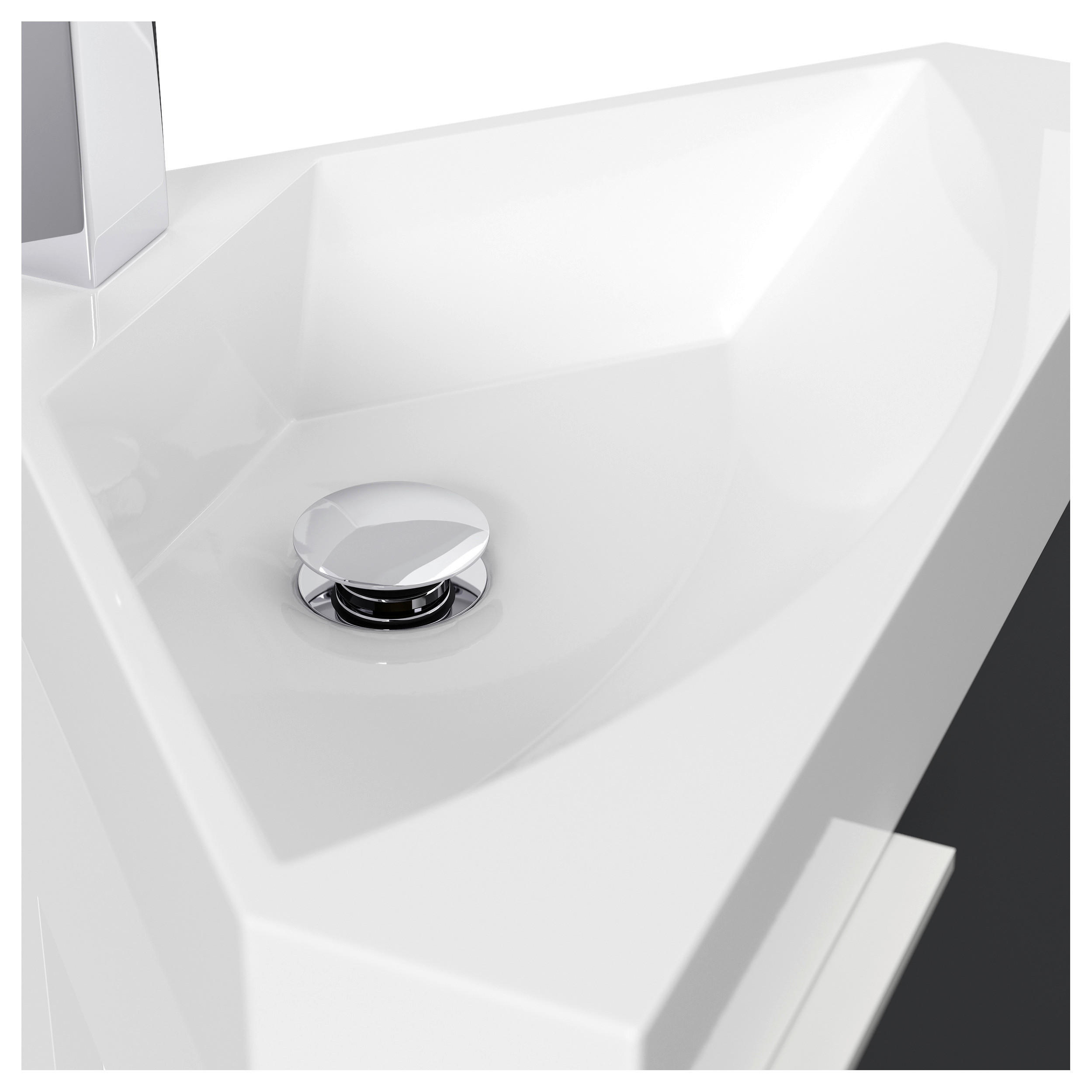 GÄSTEBAD 52,3 cm  - Graphitfarben, MODERN, Holzwerkstoff/Stein (52,3cm) - MID.YOU