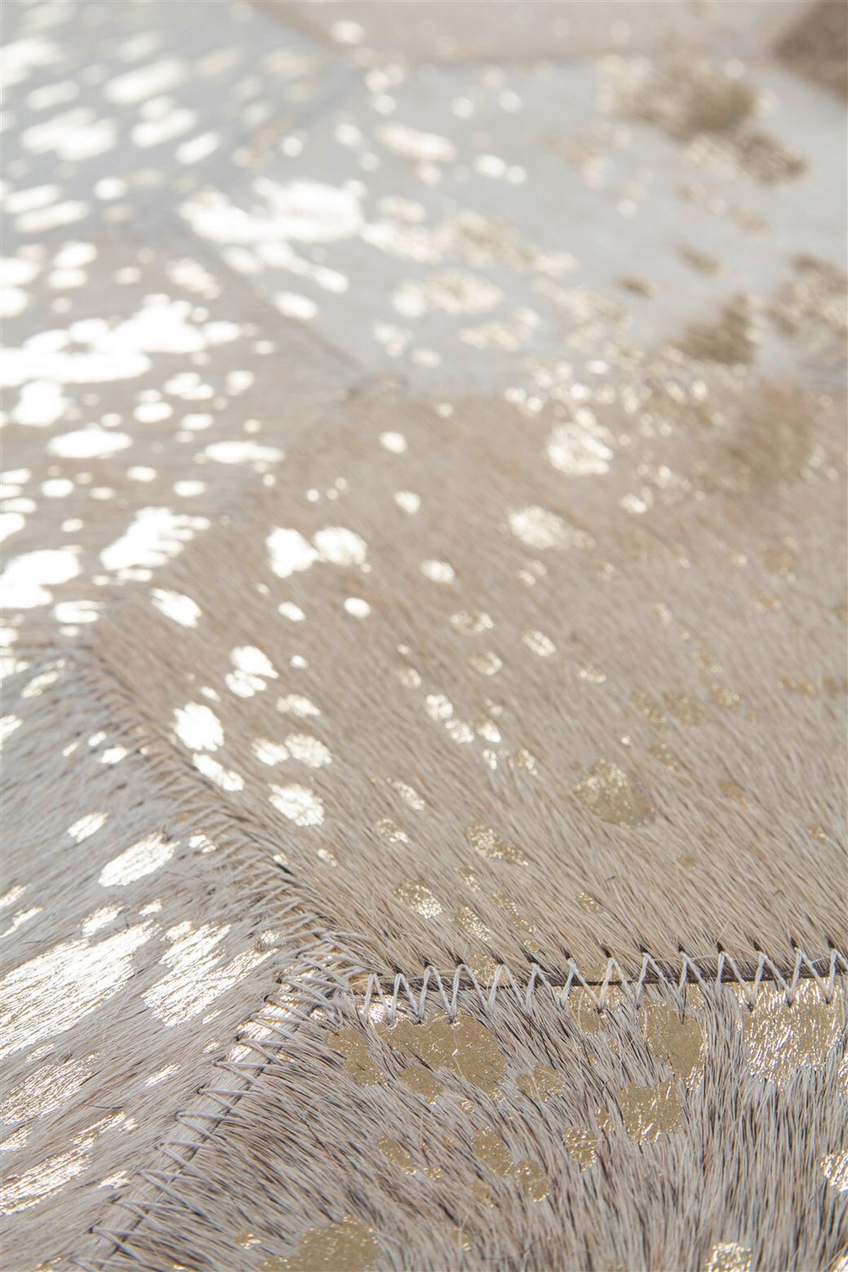 WEBTEPPICH 120/170 cm Spark Creme, Goldfarben  - Goldfarben/Creme, Design, Leder/Textil (120/170cm) - Novel
