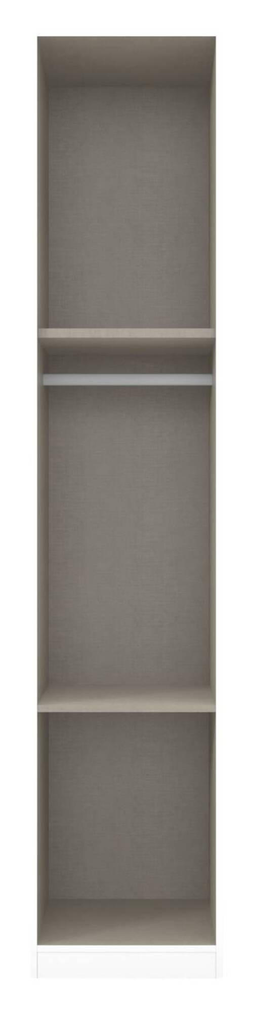 DREHTÜRENSCHRANK in Weiss  - Weiss/Alufarben, Modern, Holzwerkstoff (47/229/54cm) - Rauch Möbel