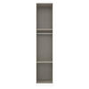 DREHTÜRENSCHRANK 47/229/54 cm 1-türig Weiß  - Alufarben/Weiß, MODERN, Holzwerkstoff (47/229/54cm) - Rauch Möbel