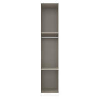 DREHTÜRENSCHRANK 47/229/54 cm 1-türig Weiß  - Alufarben/Weiß, MODERN, Holzwerkstoff (47/229/54cm) - Rauch Möbel